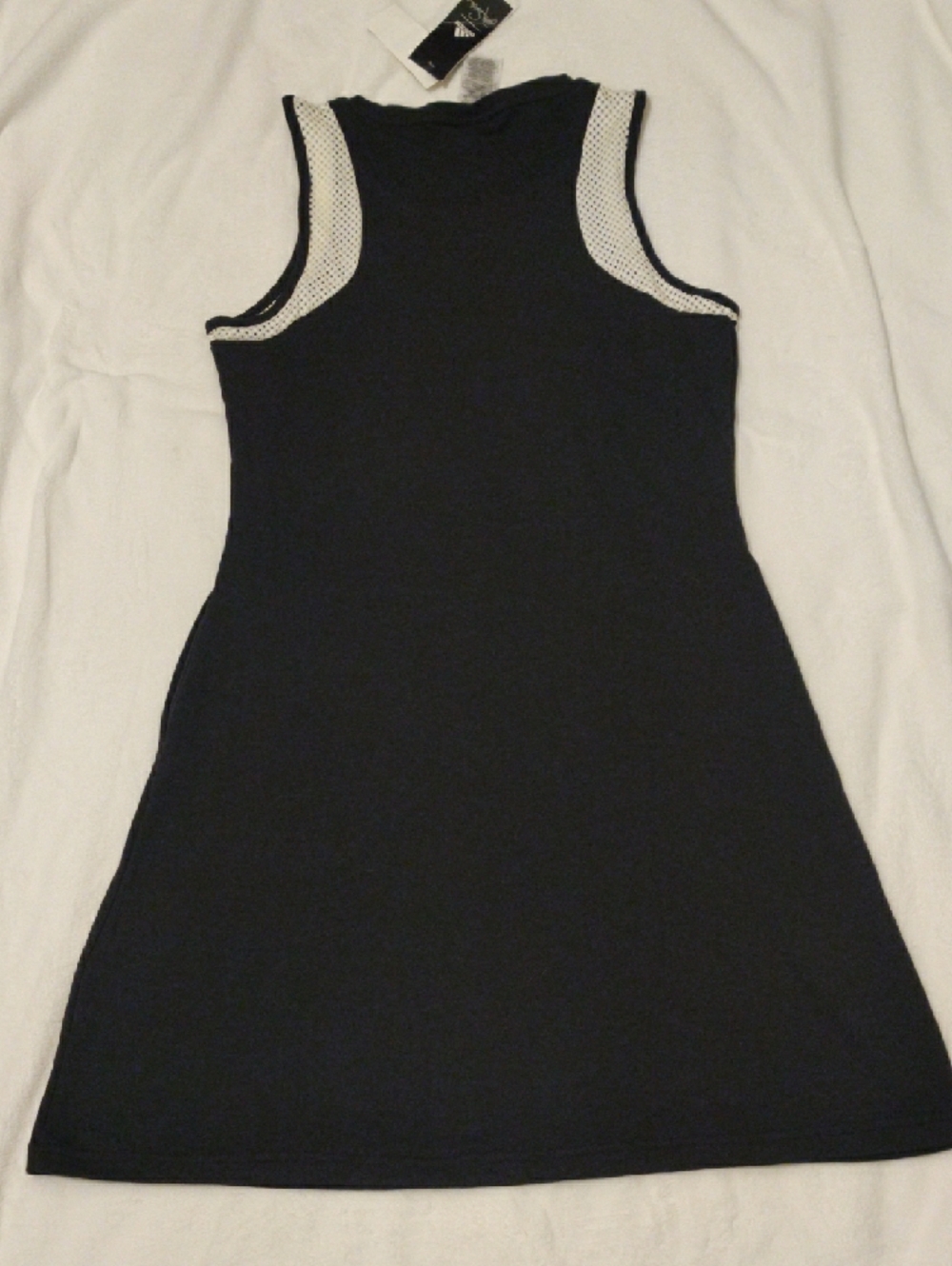 adidas Black Sleeveless Sport Dress with White Trim - Picture 4 of 16